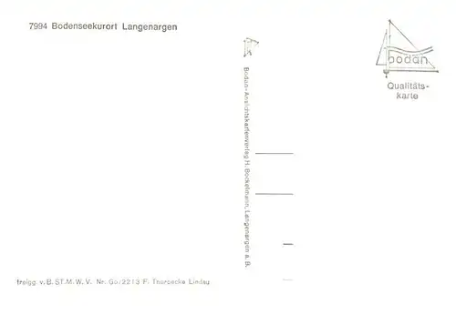 AK / Ansichtskarte 73901082 Langenargen_Bodensee Fliegeraufnahme Langenargen Bodensee