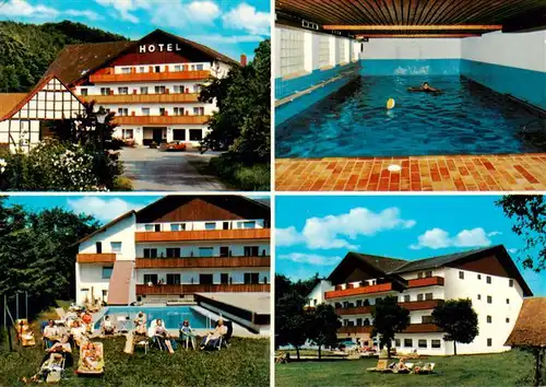 AK / Ansichtskarte 73901090 Rehren_Rinteln Waldhotel Muehlenhof Hallenbad Freibad Liegewiese Rehren Rinteln