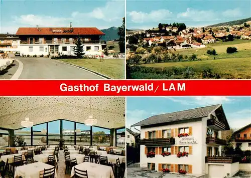 AK / Ansichtskarte  Lam_Oberpfalz Gasthof Bayerwald Speisesaal Panorama Lam_Oberpfalz