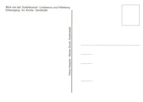 AK / Ansichtskarte  Lindewerra Panorama Tafel am Ortseingang Kirche Strasse Lindewerra