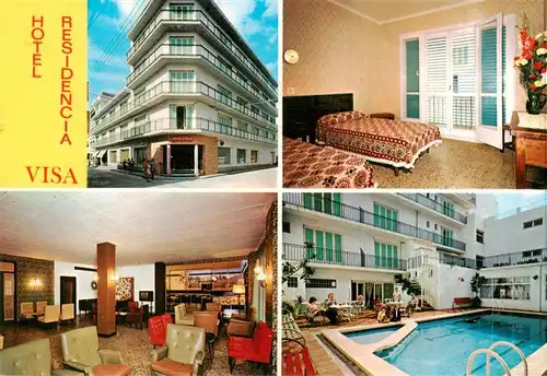 AK / Ansichtskarte 73901143 Calella_de_la_Costa_Calella_de_Mar_ES Hotel Residencia Visa Gastraum Zimmer Pool 