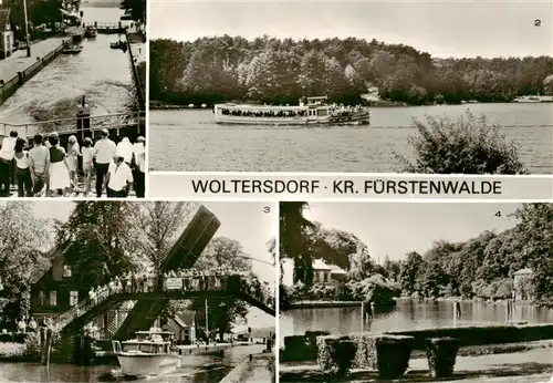 AK / Ansichtskarte  Woltersdorf_Angermuende Schleuse Am Flakensee Kalksee Woltersdorf Angermuende