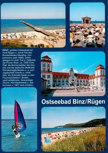 AK / Ansichtskarte  Binz_Ruegen Seebruecke Pavillon Schloss Granitz Segelboot Binz_Ruegen