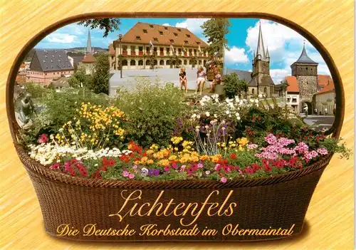AK / Ansichtskarte 73901186 Lichtenfels_Bayern Die Deutsche Korbstadt Blumen Motiv Innenstadt Lichtenfels Bayern