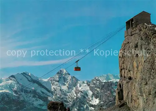 AK / Ansichtskarte  Seilbahn_Cable-Car_Telepherique Muerren Berner Oberland Schweiz Gspaltenhorn 