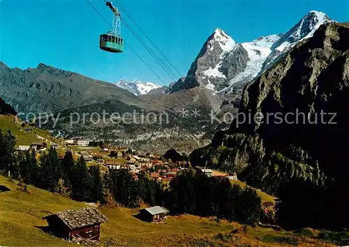 AK / Ansichtskarte  Seilbahn_Cable-Car_Telepherique Muerren Schilthornbahn Eiger Moench  