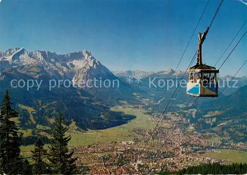 AK / Ansichtskarte 73901231 Seilbahn_Cable-Car_Telepherique Wankbahn Garmisch Partenkirchen  