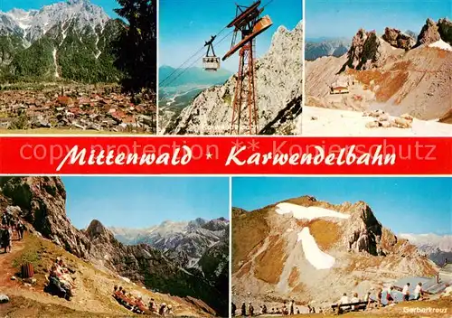 AK / Ansichtskarte  Seilbahn_Cable-Car_Telepherique Mittenwald Karwendelbahn 