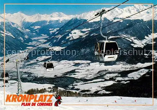 AK / Ansichtskarte  Seilbahn_Cable-Car_Telepherique Kronplatz Plan de Corones Bruneck 