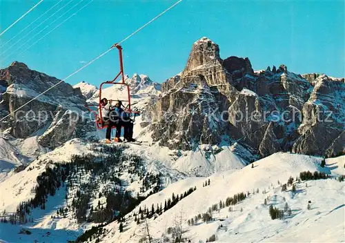 AK / Ansichtskarte 73901240 Sessellift_Chairlift_Telesiege Dolomiti Val Badia Sass Songher 