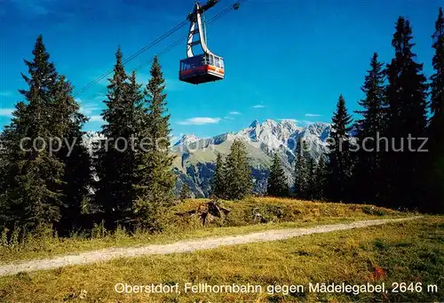 AK / Ansichtskarte 73901251 Seilbahn_Cable-Car_Telepherique Oberstdorf Fellhornbahn Maedelegabel 