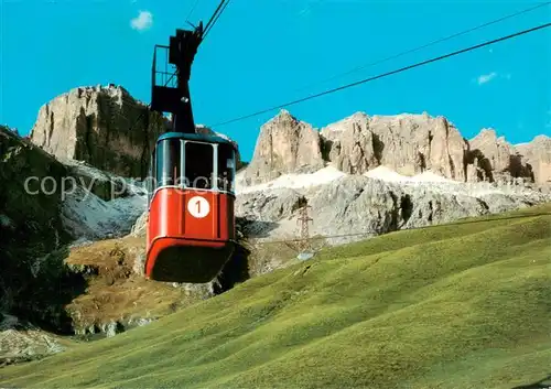 AK / Ansichtskarte  Seilbahn_Cable-Car_Telepherique Dolomiti Passo Pordoi  