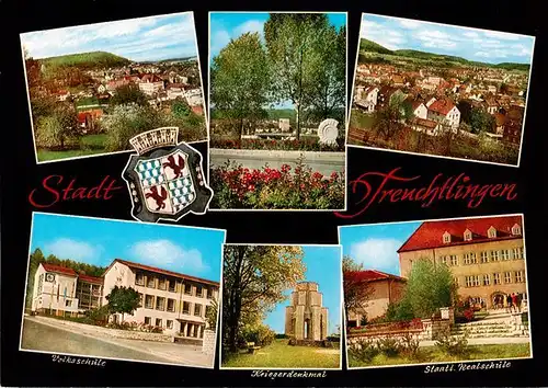 AK / Ansichtskarte 73901315 Treuchtlingen Panorama Volksschule Kriegerdenkmal Staatl Realschule Treuchtlingen