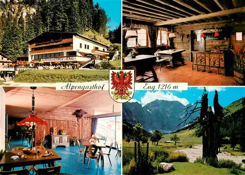 AK / Ansichtskarte 73901323 Hinterriss_Tirol_AT Alpengasthof Eng Gastraeume Panorama 