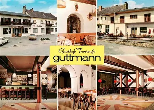 AK / Ansichtskarte  Deutsch_Tschantschendorf_Tobaj Gasthof Tanzcafe Guttmann Gastraeume Bar Deutsch_Tschantschendorf