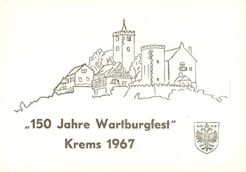 AK / Ansichtskarte  Krems_Donau_AT 150 Jahre Wartburgfest Kuenstlerkarte 