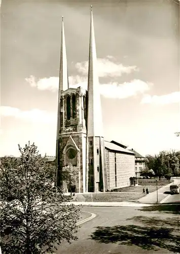 AK / Ansichtskarte  Wuerzburg_Bayern Evangelische St. Johanniskirche erbaut 1956 Architekt Riemerschmid 