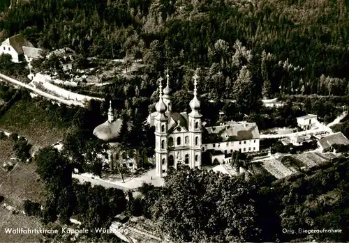 AK / Ansichtskarte 73901465 Wuerzburg_Bayern Wallfahrtskirche Kaeppele Original Fliegeraufnahme 