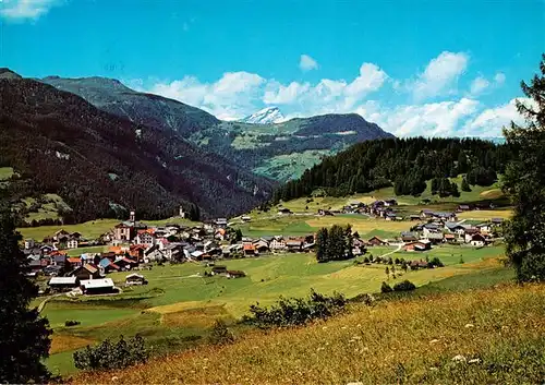 AK / Ansichtskarte  Lantsch_Lenz_GR Panorama Blick gegen Mutten und Piz Beverin 