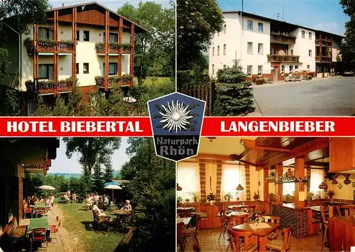 AK / Ansichtskarte 73901485 Langenbieber Gasthof Hotel Biebertal Restaurant Garten Langenbieber