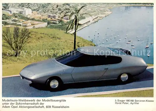AK / Ansichtskarte  Autos Adam Opel 3 Sieger 1967/68 Senioren Klasse Horst Peter  