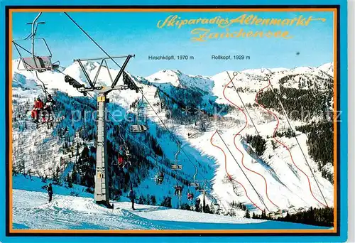 AK / Ansichtskarte  Sessellift_Chairlift_Telesiege Skiparadis Zauensee rauchkopf  