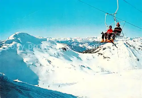 AK / Ansichtskarte  Sessellift_Chairlift_Telesiege Zauchensee Pangau Gamskogel 