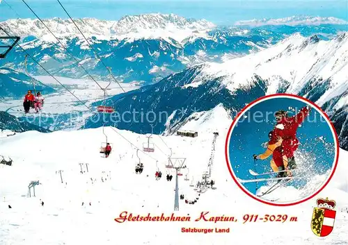 AK / Ansichtskarte  Sessellift_Chairlift_Telesiege Gletscherbahn Kaprun  