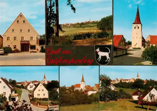 AK / Ansichtskarte  Graefensteinberg Gasthof Schwarzes Kreuz Panorama Kirche Ortspartien Graefensteinberg