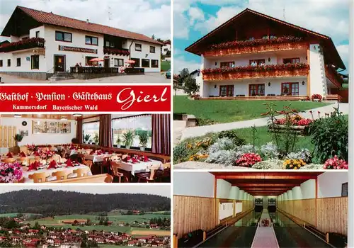 AK / Ansichtskarte  Geiersthal_Regen_Bayern Gasthof Pension Gaestehaus Gierl Gastraum Kegelbahn Panorama 