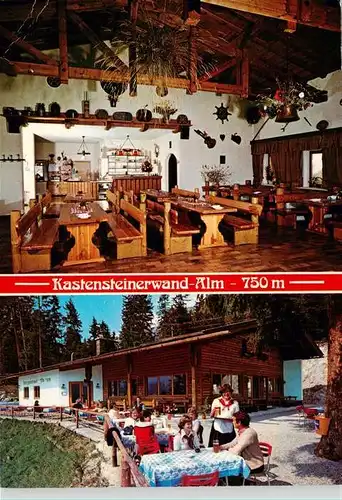 AK / Ansichtskarte 73901603 Bischofswiesen_Berchtesgaden Kasteinerwand Alm Gastraum Terrasse 