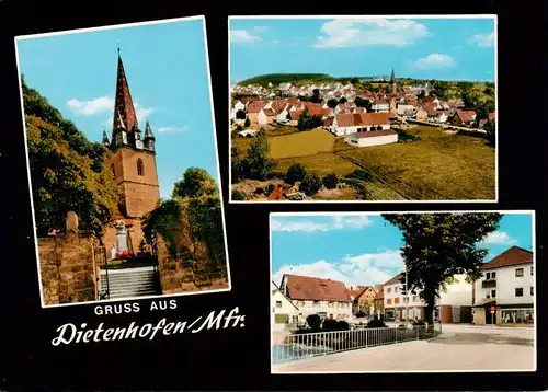 AK / Ansichtskarte 73901614 Dietenhofen_Mittelfranken Kirche Panorama Ortspartie Dietenhofen Mittelfranken