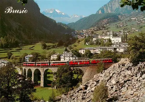 AK / Ansichtskarte  Brusio_TI mit Bernina Express Panorama 