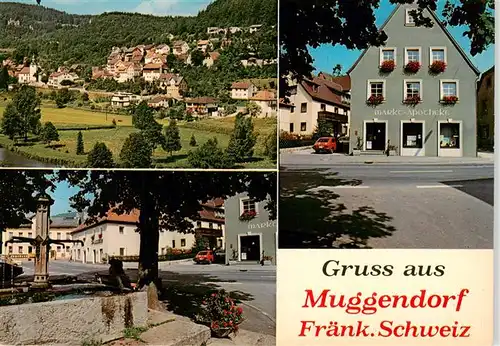 AK / Ansichtskarte  Muggendorf_Fraenkische_Schweiz Panorama Brunnen Markt Apotheke Muggendorf_Fraenkische