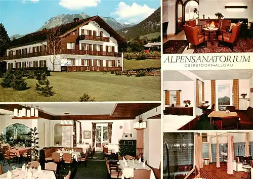 AK / Ansichtskarte  Oberstdorf Alpensanatorium Gastraeume Zimmer Kuranwendungen Oberstdorf