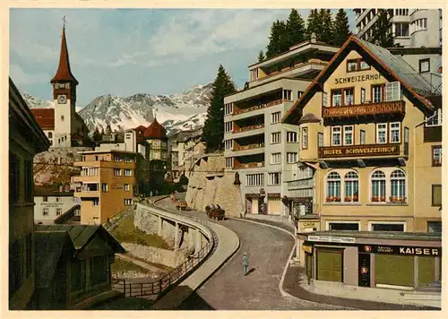 AK / Ansichtskarte  Arosa_GR Dorfmitte Hotel Schweizerhof Arosa_GR