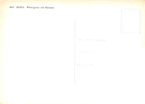 AK / Ansichtskarte  Basel_BS Rittergasse mit Muenster Basel_BS