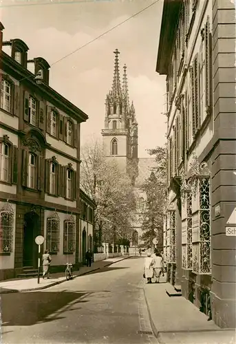 AK / Ansichtskarte  Basel_BS Rittergasse mit Muenster Basel_BS