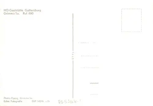 AK / Ansichtskarte  Grimma HO-Gaststaette Gattersberg Gastraeume Terrasse Grimma