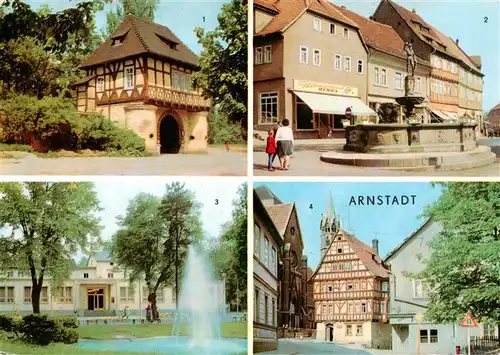 AK / Ansichtskarte  Arnstadt_Ilm Fischtor Hopfenbrunnen 16. Jhdt. Kulturhaus des RFT Papiermuehle Arnstadt_Ilm