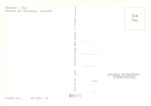 AK / Ansichtskarte  Sessellift_Chairlift_Telesiege Oberhof in Thuer. Rennsteig  