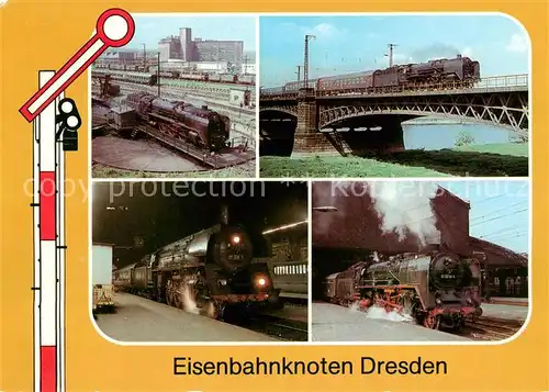 AK / Ansichtskarte  Eisenbahn_Railway_Chemin_de_Fer Eisenbahnknoten Dresden 