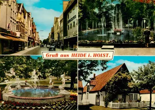 AK / Ansichtskarte 73901777 Heide_Holstein Strassenpartie Brunnen Wohnhaus Heide_Holstein