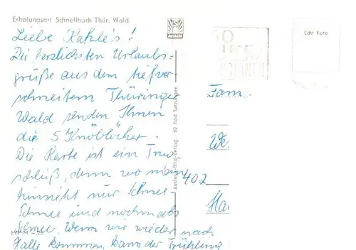 AK / Ansichtskarte  Schnellbach_Floh_Seligenthal Panorama Schnellbach_Floh