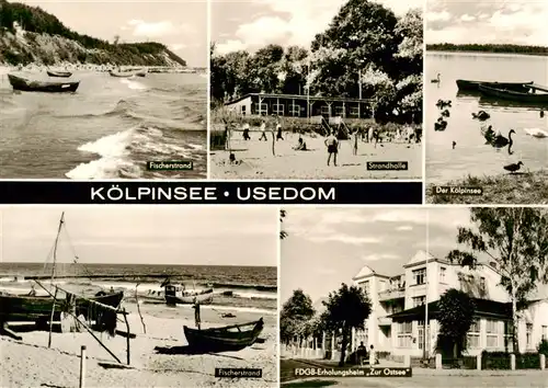 AK / Ansichtskarte 73901828 Koelpinsee_Loddin_Usedom Fischerstrand Strandhalle Der Koelpinsee FDGB Erholungsheim Zur Ostsee 