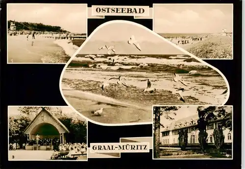 AK / Ansichtskarte  Graal-Mueritz_Ostseebad Strandpartien Kurkonzert Kreislaufsanatorium R Assmann Graal-Mueritz_Ostseebad