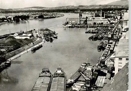 AK / Ansichtskarte  Basel_BS Teilansicht des Rheinhafens Basel_BS