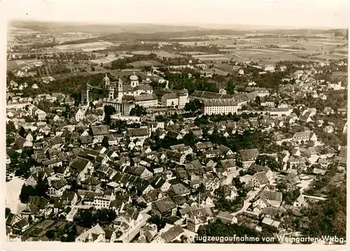 AK / Ansichtskarte  Weingarten_Wuerttemberg Fliegeraufnahme Weingarten Wuerttemberg