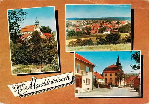 AK / Ansichtskarte  Maroldsweisach Kirche Panorama Ortspartie Maroldsweisach