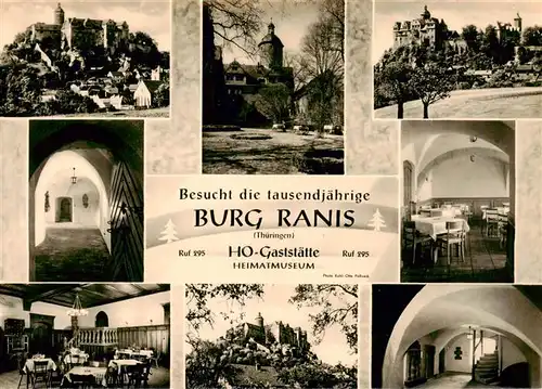 AK / Ansichtskarte 73901897 Ranis 1000jaehrige Burg Ranis HO-Gaststaette Heimatmuseum Ranis